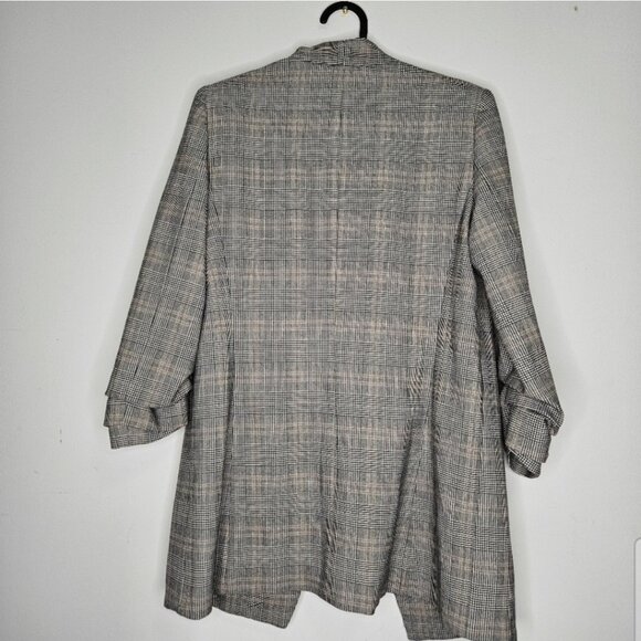 Aritzia Babaton Hip Power Blazer Jacket Sz 0 Plaid Office Corporate Academia - Picture 12 of 14